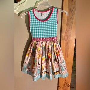 ⭐️KPea Novelty Print/Mixed Print Circle Twirl Dress Size 10⭐️